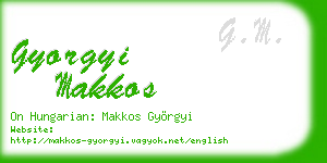 gyorgyi makkos business card