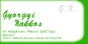 gyorgyi makkos business card